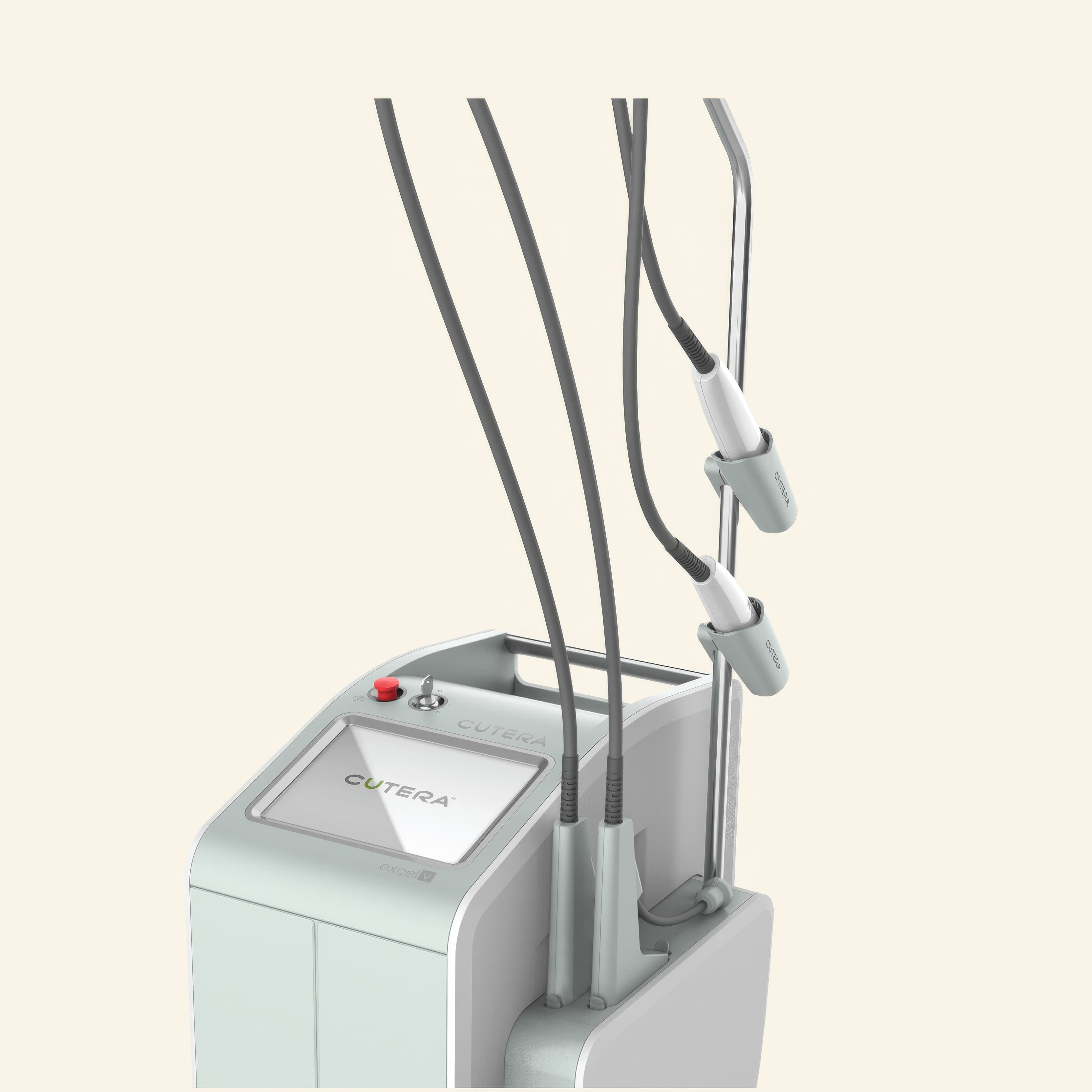 The excel V laser console with its handpiece